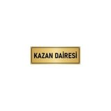 Özarslan Dizayn Kazan Dairesi 7x20 cm Altın Renk Metal Yönlendirme Levhası