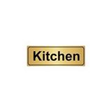 Özarslan Dizayn Kitchen 7x20 cm Altın Renk Metal Yönlendirme Levhası