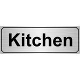 Özarslan Dizayn Kitchen 7x20 cm Gümüş Renk Metal Yönlendirme Levhası