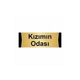 Özarslan Dizayn Kızımın Odası 10x20 cm Altın Renk Metal Yönlendirme Levhası