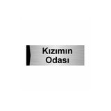 Özarslan Dizayn Kızımın Odası 10x20 cm Gümüş Renk Metal Yönlendirme Levhası