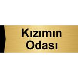 Özarslan Dizayn Kızımın Odası 5x20 cm Altın Renk Metal Yönlendirme Levhası