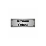 Özarslan Dizayn Kızımın Odası 7x20 cm Gümüş Renk Metal Yönlendirme Levhası