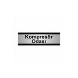 Özarslan Dizayn Kompresör Odası 7x20 cm Gümüş Renk Metal Yönlendirme Levhası