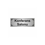 Özarslan Dizayn Konferans Salonu 7x20 cm Gümüş Renk Metal Yönlendirme Levhası