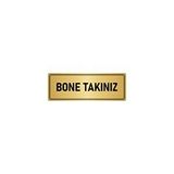 Özarslan Dizayn Lütfen Bone Takınız 10x20 cm Altın Renk Metal Yönlendirme Levhası