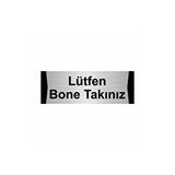 Özarslan Dizayn Lütfen Bone Takınız 7x20 cm Gümüş Renk Metal Yönlendirme Levhası