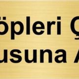 Özarslan Dizayn Lütfen Çöpleri Çöp Kutusuna Atınız 7x20 cm Altın Renk Metal Yönlendirme Levhası