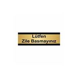 Özarslan Dizayn Lütfen Zile Basmayınız 10x20 cm Altın Renk Metal Yönlendirme Levhası