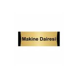 Özarslan Dizayn Makine Dairesi 10x20 cm Altın Renk Metal Yönlendirme Levhası