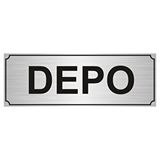 Özarslan Dizayn Malzeme Deposu 10x20 cm Gümüş Renk Metal Yönlendirme Levhası