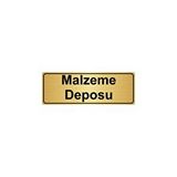 Özarslan Dizayn Malzeme Deposu 7x20 cm Altın Renk Metal Yönlendirme Levhası