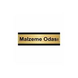 Özarslan Dizayn Malzeme Odası 10x20 cm Altın Renk Metal Yönlendirme Levhası