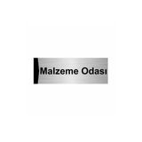 Özarslan Dizayn Malzeme Odası 10x20 cm Gümüş Renk Metal Yönlendirme Levhası