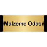 Özarslan Dizayn Malzeme Odası 5x20 cm Altın Renk Metal Yönlendirme Levhası