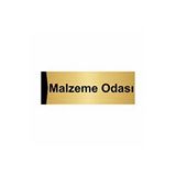 Özarslan Dizayn Malzeme Odası 7x20 cm Altın Renk Metal Yönlendirme Levhası