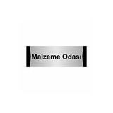 Özarslan Dizayn Malzeme Odası 7x20 cm Gümüş Renk Metal Yönlendirme Levhası