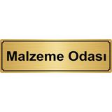 Özarslan Dizayn Malzeme Odası 7x20 cm Metal Altın Renk Metal Yönlendirme Levhası