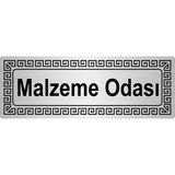 Özarslan Dizayn Malzeme Odası 7x20 cm Metal Gümüş Renk Metal Yönlendirme Levhası