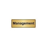 Özarslan Dizayn Managament 10x20 cm Altın Renk Metal Yönlendirme Levhası