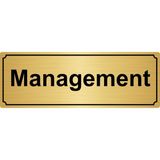 Özarslan Dizayn Managament 7x20 cm Altın Renk Metal Yönlendirme Levhası