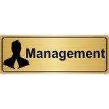 Özarslan Dizayn Management 10x20 cm Altın Renk Metal Yönlendirme Levhası
