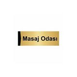 Özarslan Dizayn Masaj Odası 10x20 cm Altın Renk Metal Yönlendirme Levhası