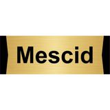 Özarslan Dizayn Mescid 10x20 cm Altın Renk Metal Yönlendirme Levhası