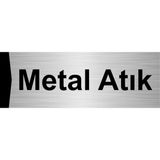 Özarslan Dizayn Metal Atık 10x20 cm Gümüş Renk Metal Yönlendirme Levhası