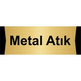 Özarslan Dizayn Metal Atık 5x20 cm Altın Renk Metal Yönlendirme Levhası