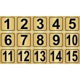 Özarslan Dizayn Metal Kapı Masa Dolap Numarası 15'li Altın - 15 Adet - 3,5 x 3,5 cm
