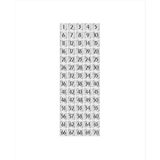 Özarslan Dizayn Metal Kapı Masa Dolap Numarası Levha 10 x 10 cm Gümüş Renk 70 Adet (1…70)
