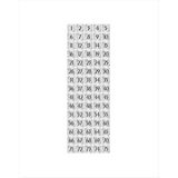 Özarslan Dizayn Metal Kapı Masa Dolap Numarası Levha 5 x 5 cm Gümüş Renk 75 Adet (1…75)