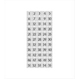 Özarslan Dizayn Metal Kapı Masa Dolap Numarası Sade Model 7 x 7 cm Gümüş Renk 55 Adet (1…55)