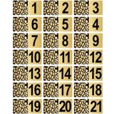 Özarslan Dizayn Metal Kapı Masa Dolap Posta Kutusu Numarası 4x8 Cm Altın Renk (1…21)