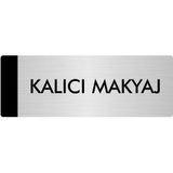 Özarslan Dizayn Metal Yönlendirme Levhası Departman Kapı İsimliği Kalıcı Makyaj 5 x 20 cm Gümüş