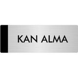Özarslan Dizayn Metal Yönlendirme Levhası Departman Kapı İsimliği Kan Alma 5 x 20 cm Gümüş