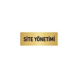 Özarslan Dizayn Metal Yönlendirme Levhası, Departman Kapı Isimliği Site Yönetimi 10x20 Cm Altın Renk
