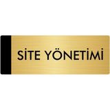 Özarslan Dizayn Metal Yönlendirme Levhası Departman Kapı İsimliği Site Yönetimi 5 x 20 cm Altın
