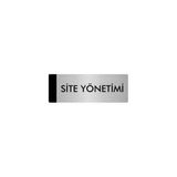 Özarslan Dizayn Metal Yönlendirme Levhası, Departman Kapı Isimliği Site Yönetimi 5x20 Cm Gümüş Renk