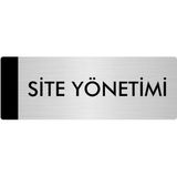 Özarslan Dizayn Metal Yönlendirme Levhası Departman Kapı İsimliği Site Yönetimi 7 x 20 cm Gümüş