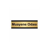Özarslan Dizayn Muayene Odası 5x20 cm Altın Renk Metal Yönlendirme Levhası