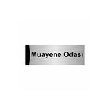 Özarslan Dizayn Muayene Odası 5x20 cm Gümüş Renk Metal Yönlendirme Levhası