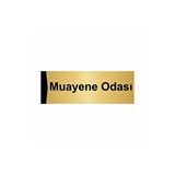 Özarslan Dizayn Muayene Odası 7x20 cm Altın Renk Metal Yönlendirme Levhası