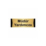 Özarslan Dizayn Müdür Yardımcısı 5x20 cm Altın Renk Metal Yönlendirme Levhası