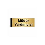 Özarslan Dizayn Müdür Yardımcısı 7x20 cm Altın Renk Metal Yönlendirme Levhası