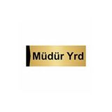 Özarslan Dizayn Müdür Yrd 10x20 cm Altın Renk Metal Yönlendirme Levhası