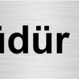 Özarslan Dizayn Müdür Yrd 10x20 cm Gümüş Renk Metal Yönlendirme Levhası
