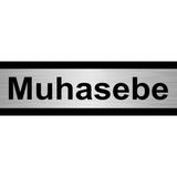 Özarslan Dizayn Muhasebe 10x20 cm Gümüş Renk Metal Yönlendirme Levhası