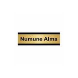Özarslan Dizayn Numune Alma 10x20 cm Altın Renk Metal Yönlendirme Levhası